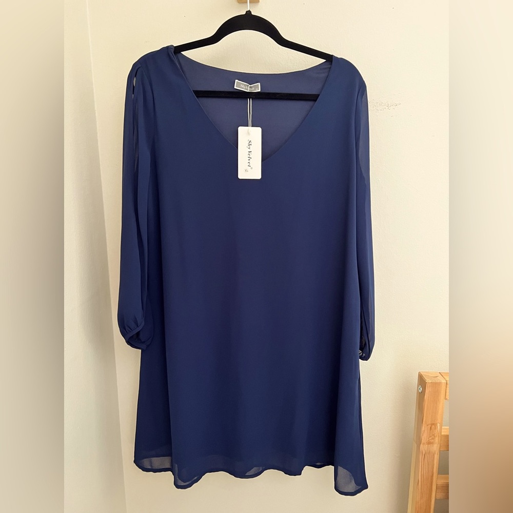 Navy cocktail dress